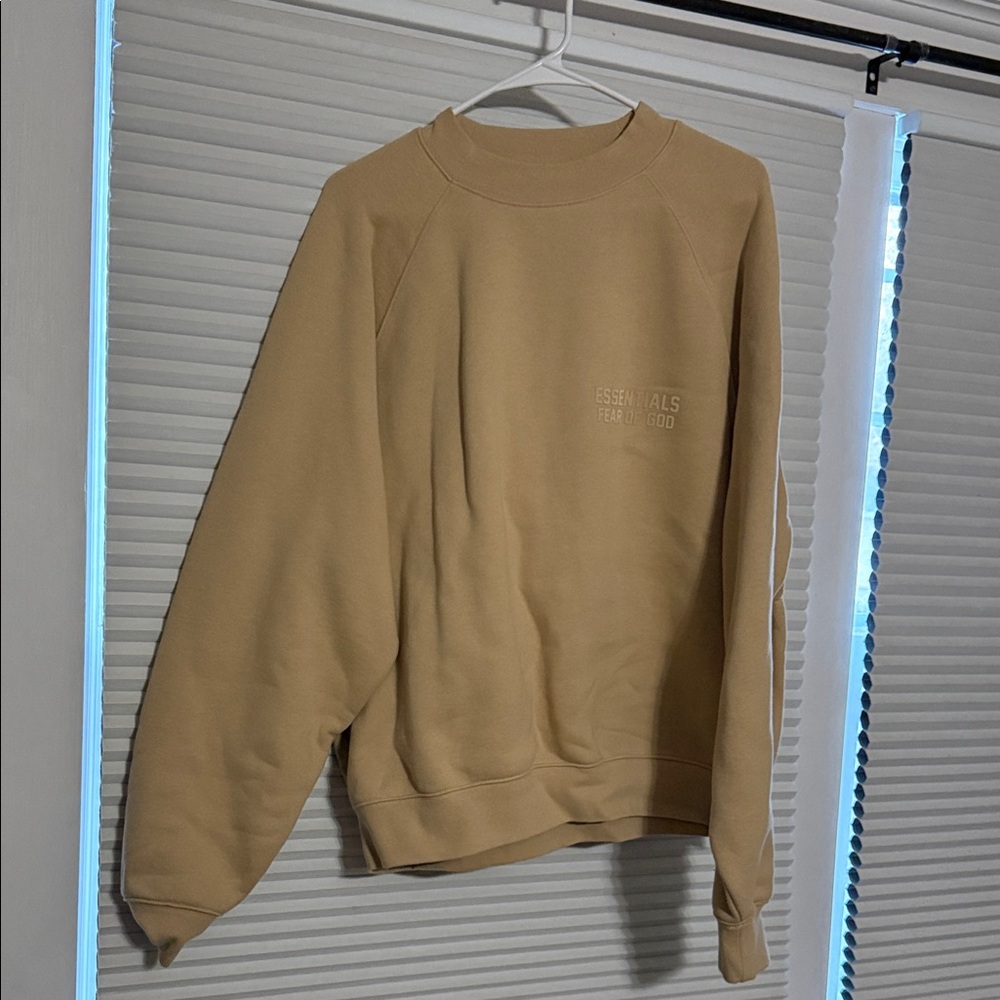 Essentials Beige Crewneck Sweater for Men